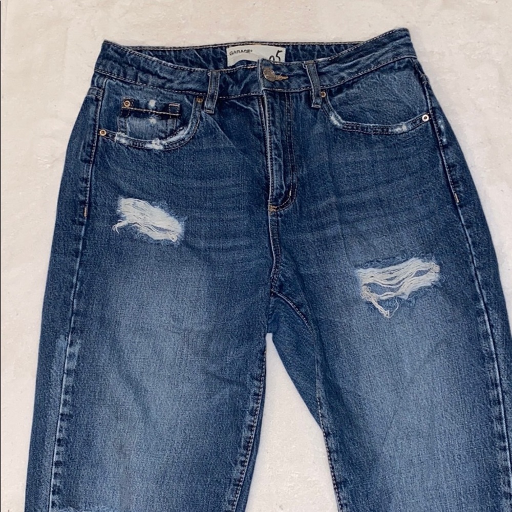 Garage Size 5 Ripped Blue Denim Skinny Jeans
